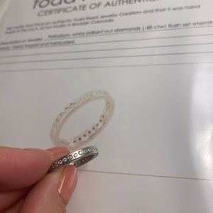 Todd Reed palladium and diamond eternity band